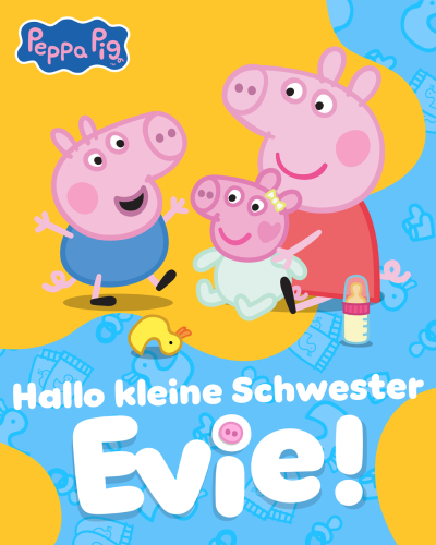 Zur Ankunft von Baby Evie feiert Familie Wutz im PEPPA PIG Park Günzburg ab dem 16. Juni eine große "Hallo Baby"-Party, bei der große und kleine Fans Peppas kleine Schwester erstmals persönlich treffen können.